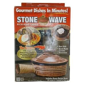 Telebrands Stone Wave Microwave Cooker Fast Convenient New in Box Ideal for One
